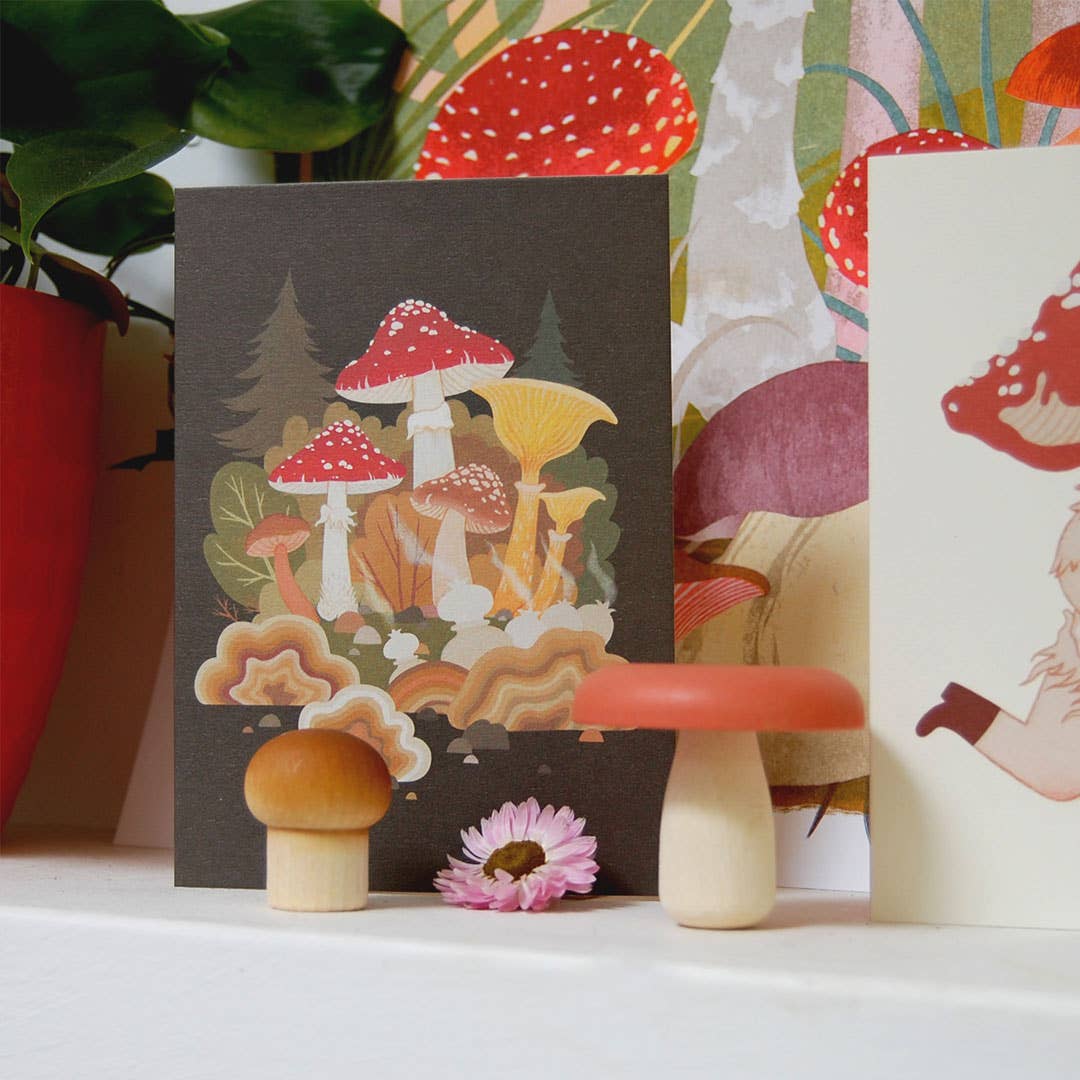 Fungi Forest | Everyday greetings card | Autumn, mushrooms