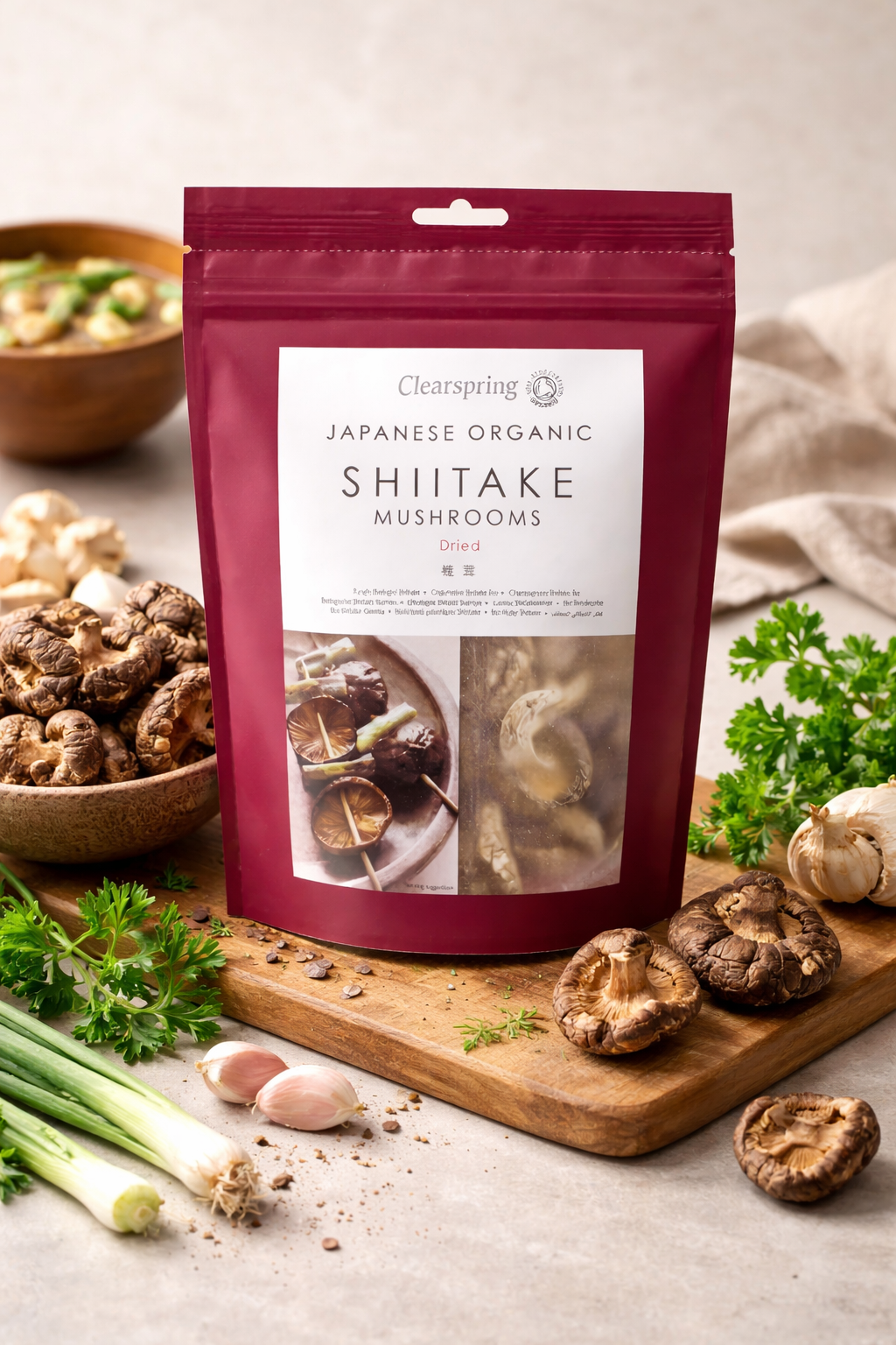 Organic Shiitake Mushrooms 40g – Premium Dried Whole Shiitake