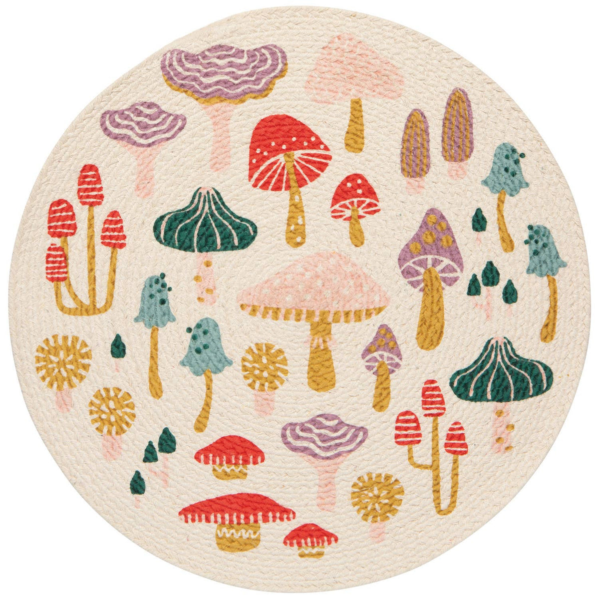 Jubilee Mushroom Gems Braided Placemat