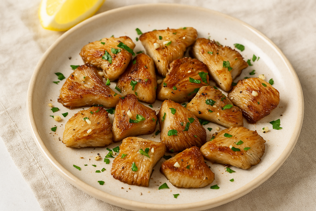 Simple Garlic & Herb Lion’s Mane Mushrooms