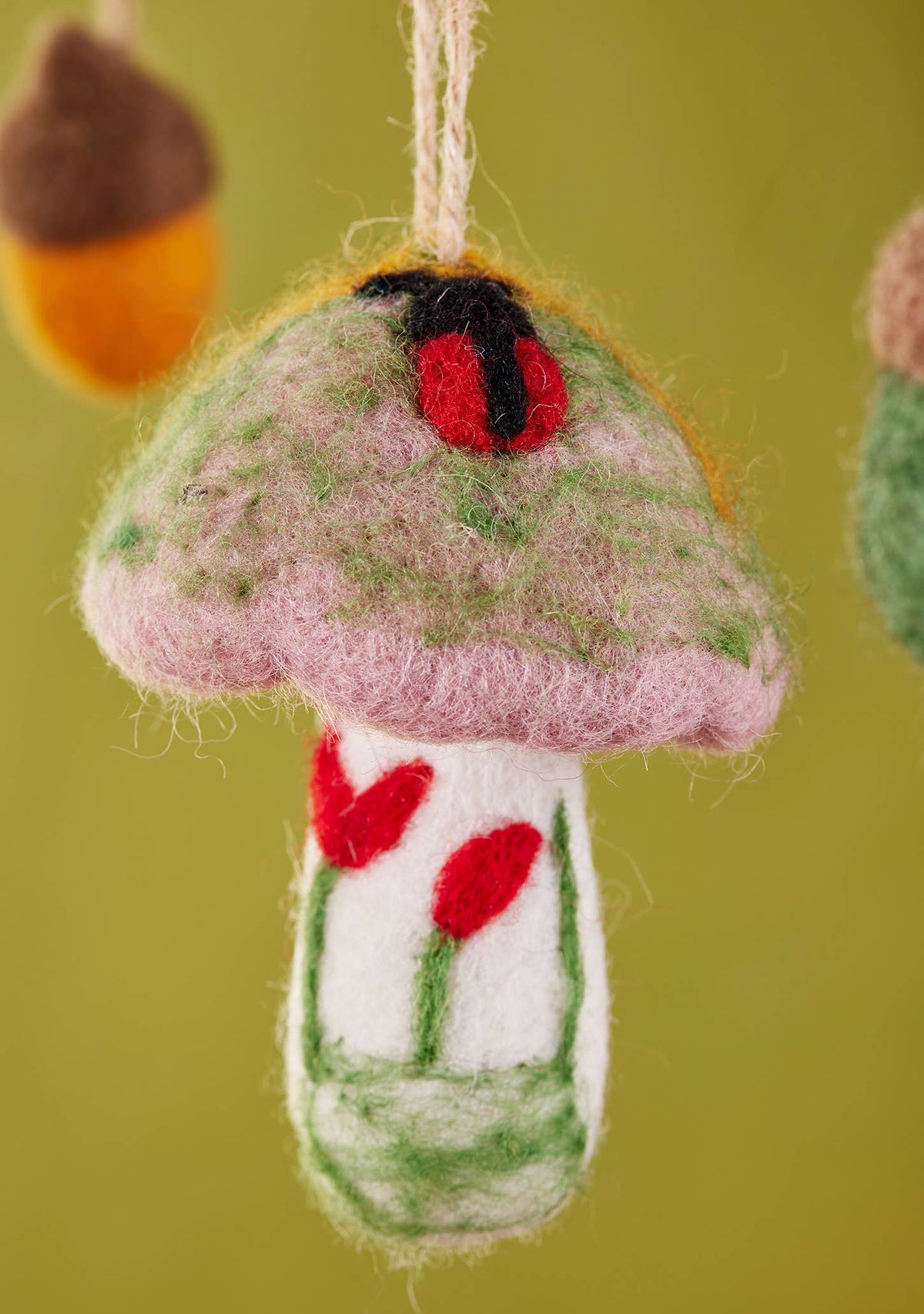 Felt Nature Mushroom Decoration