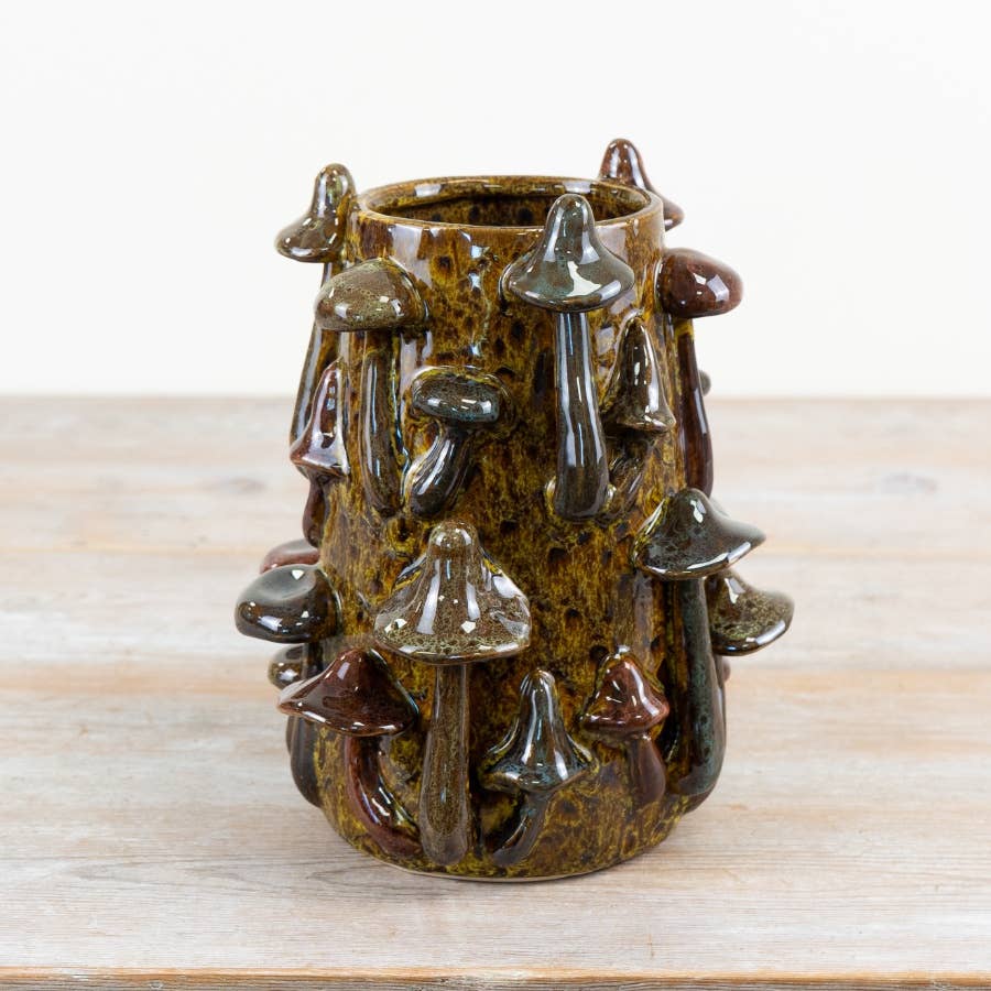 Green Mushroom Vase, 22.5cm
