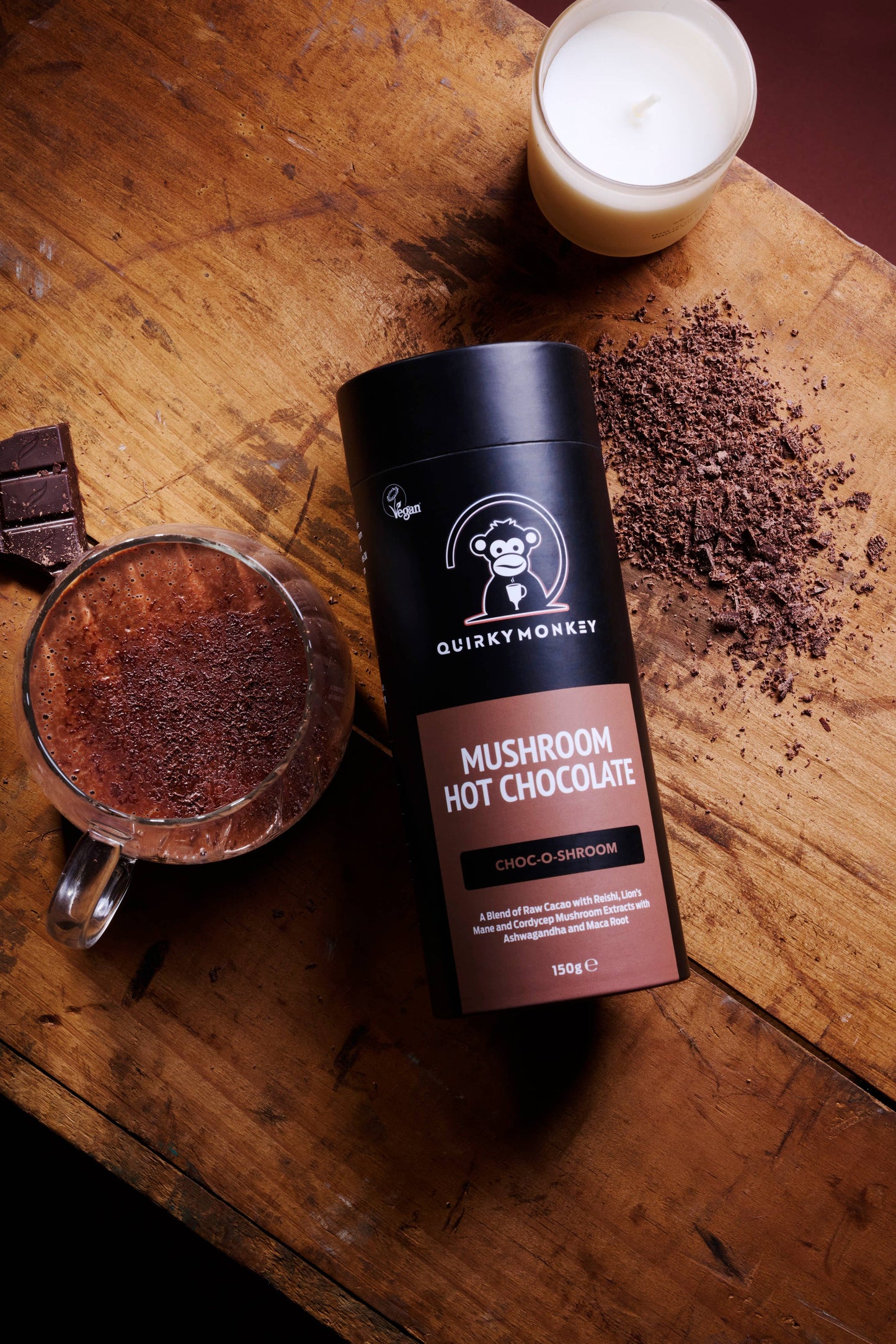 Quirky Monkey Mushroom Hot Chocolate 150g (Choc O Shroom)