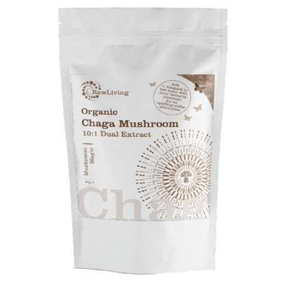 Organic Chaga Mushroom 10:1 Dual Extract – 50g Pouch