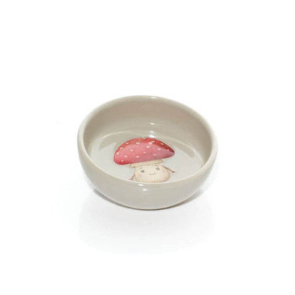 Toadstool Tales Stoneware Trinket Dish With Embossed Mushroom