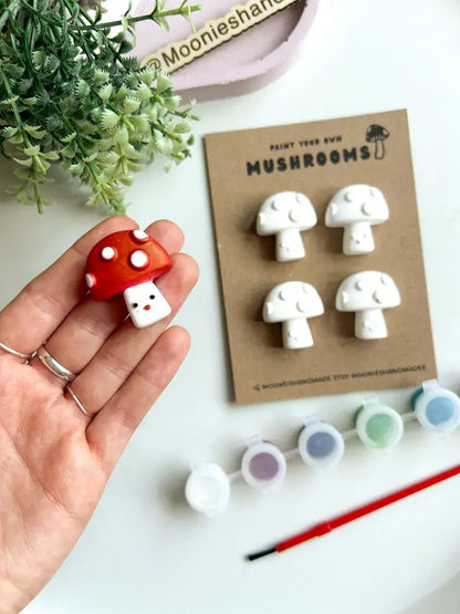 Mushroom Pottery Painting Kit, Paint Craft Kit For Adults