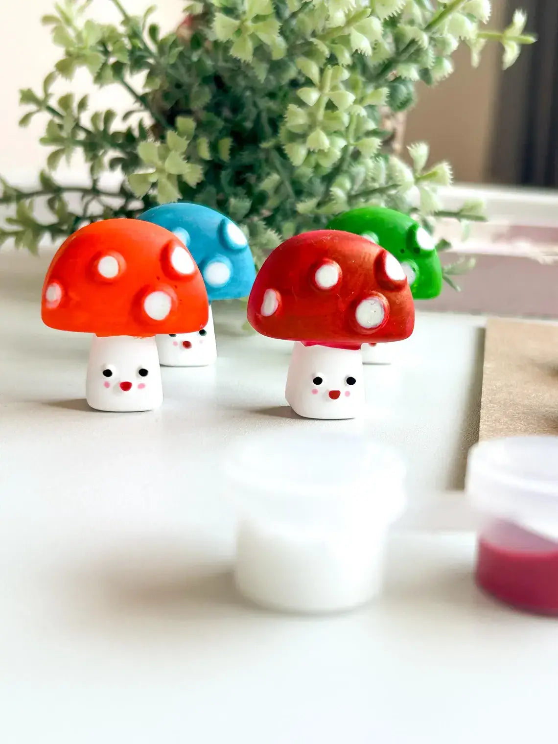 Mushroom Pottery Painting Kit, Paint Craft Kit For Adults