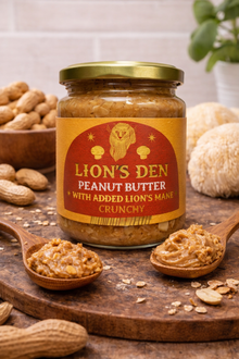 Lion’s Den Crunchy Peanut Butter with Lion’s Mane 250g – Functional Mushroom Peanut Butter