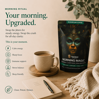 Ancient Extracts Morning Magic Decaf Mushroom Coffee – 180g