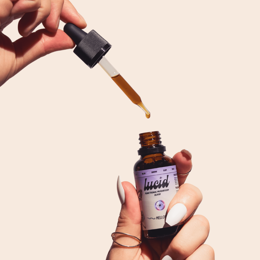 Mellow Mushroom Elixir Supplement – Natural Calm & Sleep Support | Lavender & Vanilla | 30ml