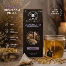 QuirkyMonkey Chamomile Tea with Reishi Mushroom | 15 Pyramid Teabags