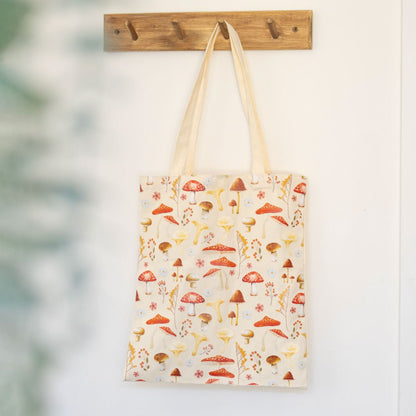 Enchanted Forest Toadstool Canvas Tote Bag