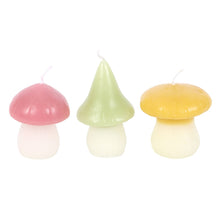 Set of 3 Pastel Mushroom Candles