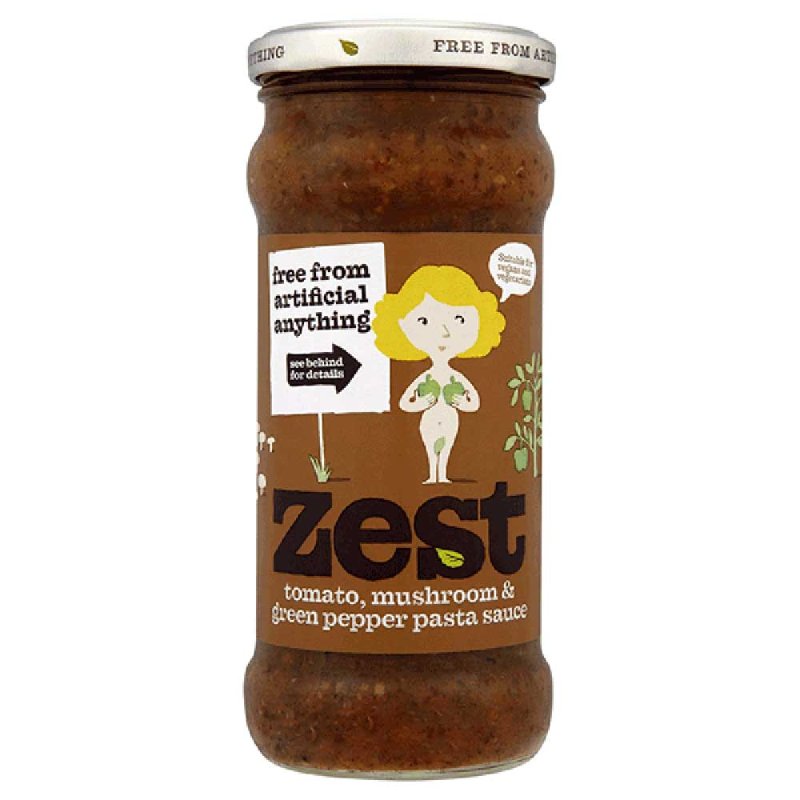 Zest Tomato, Mushroom & Green Pepper Pasta Sauce 340g