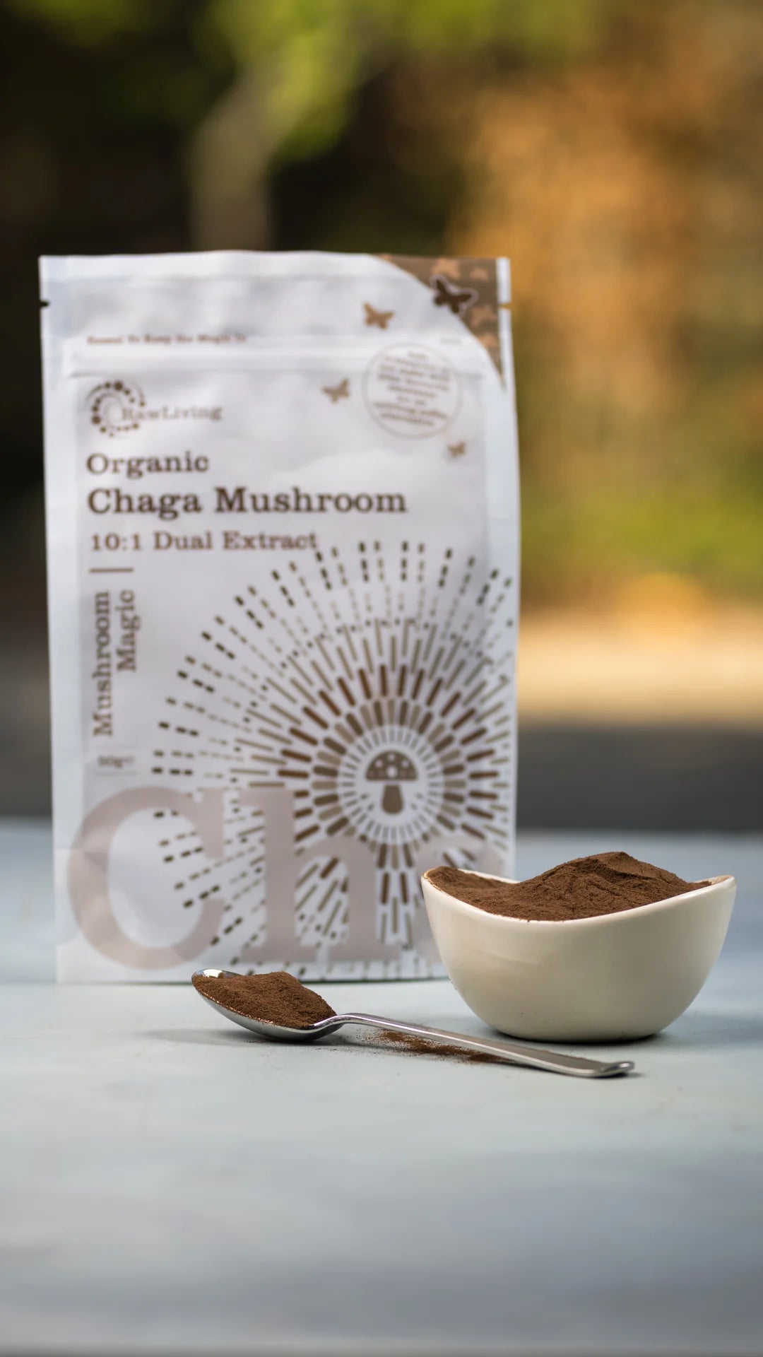 Organic Chaga Mushroom 10:1 Dual Extract – 50g Pouch