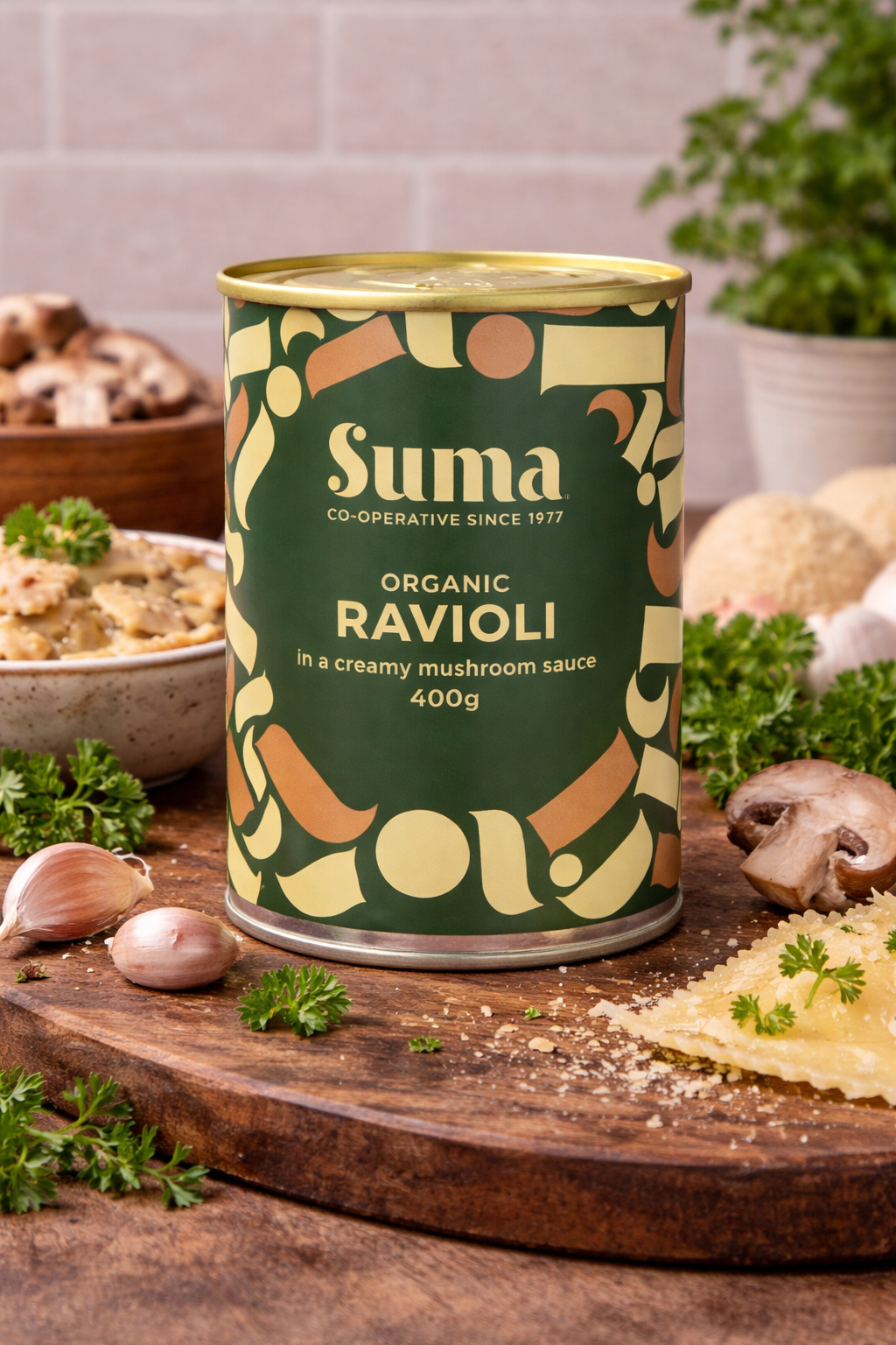 Organic Ravioli in a Creamy Mushroom Sauce – Vegan 400g