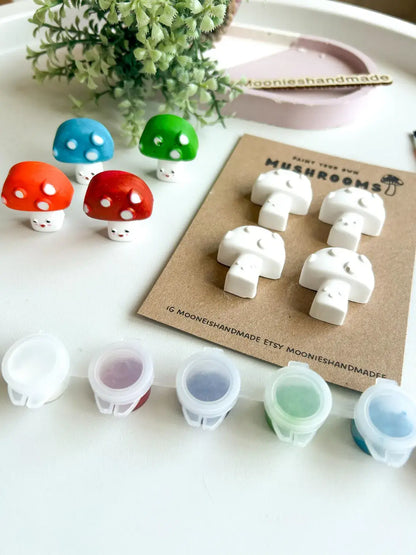 Mushroom Pottery Painting Kit, Paint Craft Kit For Adults