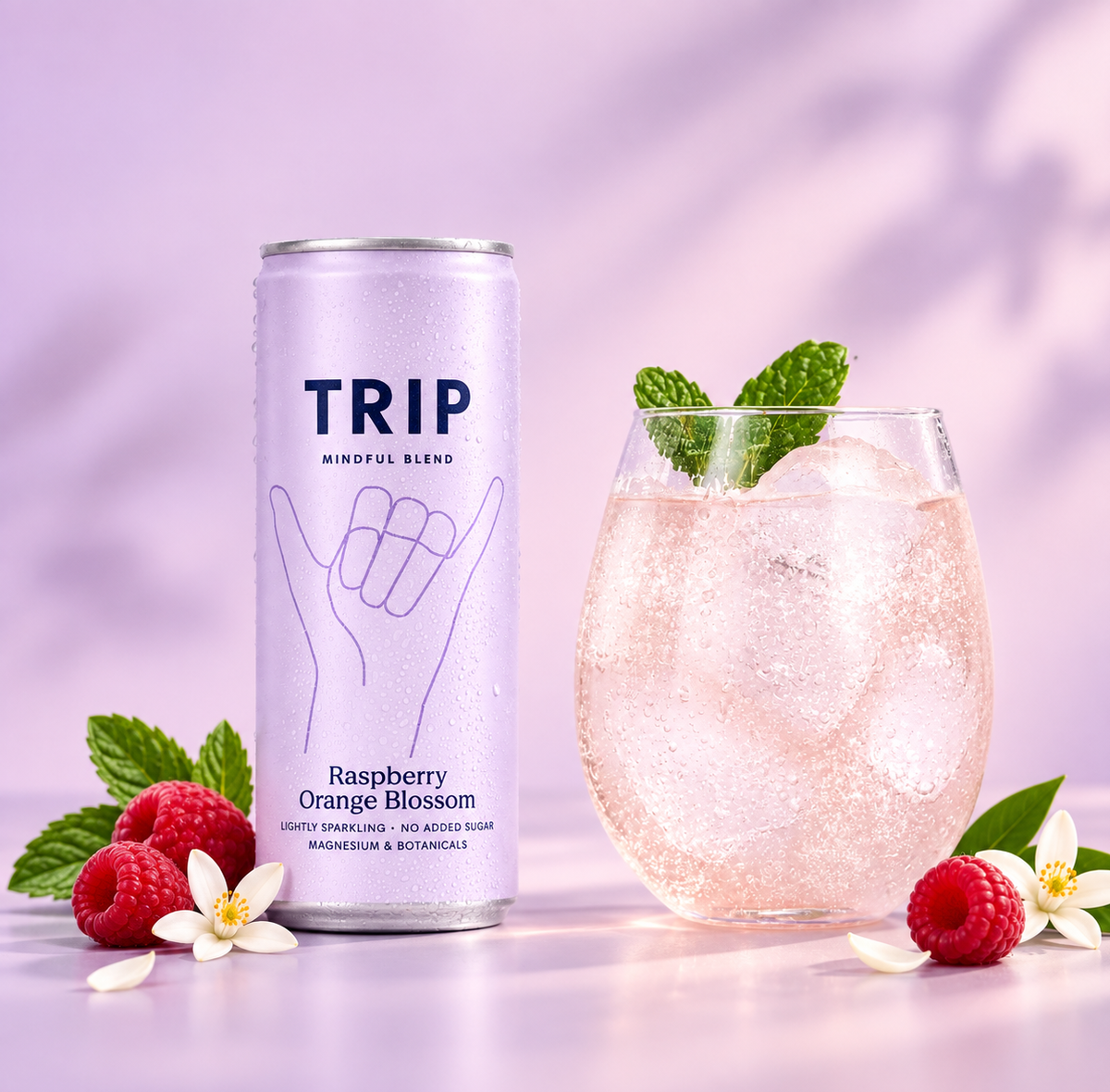 TRIP Raspberry Orange Blossom Magnesium Drink 330ml